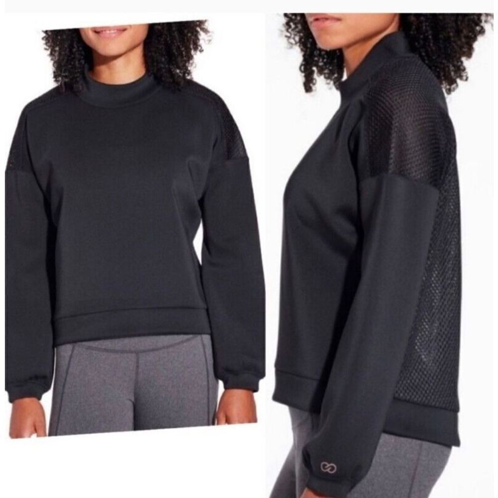 CALIA Carrie Underwood Sweatshirt Size Small Black Mesh Back